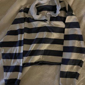 Brandy Melville Collared Striped Long Sleeve